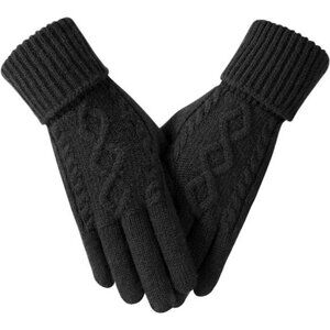 Womens Winter Gloves Touch Screen Fleece Lined Warm Knit Cold Weather Gloves